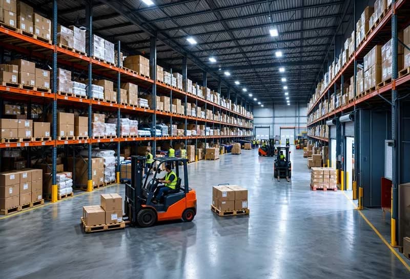 Industrial warehouse interior